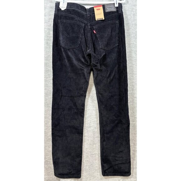 Levi's Women's Corduroy Black Pants 29x30 Casual Straight Winter - Picture 2 of 5